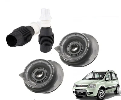 SELEZIONE SAF RICAMBI KIT 2 SUPPORTI AMMORTIZZATORI ANTERIORI + TAMPONI PER FIAT PANDA 169 DAL 2003