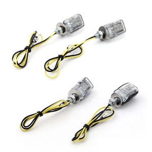 2X 6LED Motorcycle Mini Amber Turn Signal Lights Blinker Indicator 12V New - Picture 1 of 11
