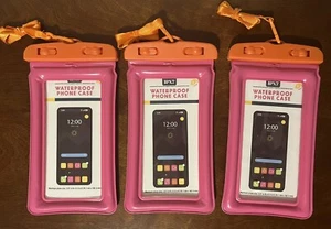 Lot of 3 - IPX7 Waterprrof Phone Case - Pink - Picture 1 of 2
