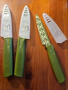 Temp-tations Set-of-3 Old World Green Knives with Cover - Picture 1 of 2