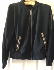 Levi’s Women's Melanie Flight Bomber Jacket Coat Zip Lightweight Navy Size Large - Picture 1 of 14
