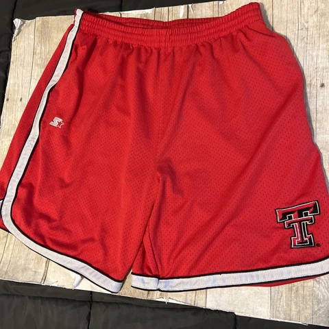 Vintage Starter NCAA TTU Texas Tech Red Raiders Basketball Mesh Shorts Large Cover