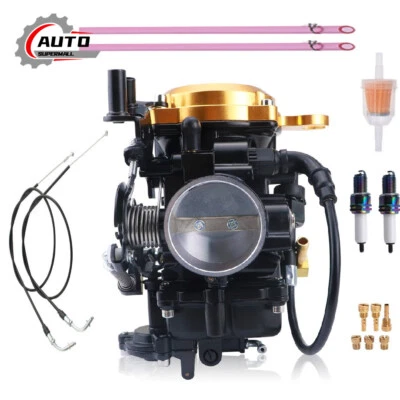 CV40 Carburetor & 35'' Throttle Cable For Harley Davidson Sportster 1200 XLH1200 Foto 1 de 4