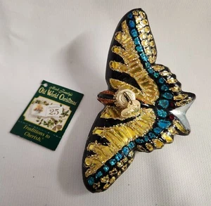 2004 Old World Glass Ornament - Swallowtail Butterfly - Imagen 1 de 3