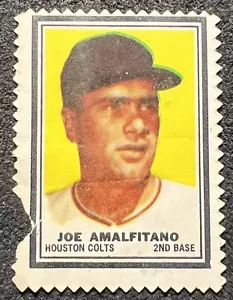1962 TOPPS STAMP JOE AMALFITANO (COLT 45's) VG INDENTATION FROM A PAPER CLIP - Picture 1 of 2
