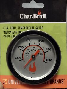Char-Broil Grill Thermometer Fits 3/8". Char-Broil  Universal  Temperature Guage
