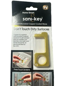 👍Home Smart COPPER No Touch Stylus Anti-Microbial Touch Free KEY LOW PRICE - Picture 1 of 7