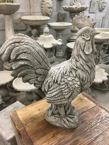 NUEVO Adorno grande de gallo/gallo de piedra de jardín, estatua de piedra de hormigón pollo - Imagen 1 de 6