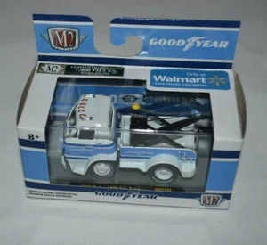 2019 M2 MACHINES GOODYEAR - 1966 DODGE L600 TOW TRUCK WHITE WITH BLUE TRIM - Picture 1 of 3
