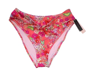 NWT VICTORIA'S SECRET Multicolor Floral Tie Front Swim Bottom Size M - Picture 1 of 7