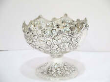 6 5/8 in - Coin Silver S. Kirk & Son Antique Floral Repousse Footed Serving Bowl