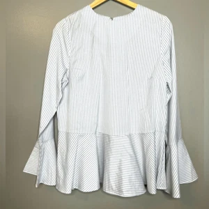 Azúcar + Labios Náutica Raya Peplum Poeta Manga Talla Mediana Oficina Preppy Artista - Imagen 1 de 6