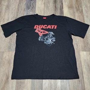 Ducati T-Shirt Nera Rossa Logo Grafica Moto GP Racing Lifestyle Uomo L - Foto 1 di 6
