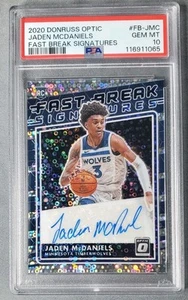 2020-21 Panini Prizm Fast Break Firme #FB-JMC Jaden Mcdaniels PSA 10 - Foto 1 di 2