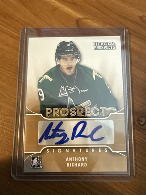 2015-16 Leaf In the Game Heroes & Prospects - Prospect Auto Anthony Richard - Image 1 of 2