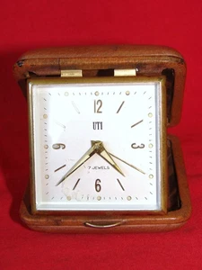 Vintage Mechanical Travel Clock UTI 7 Rubies - Clock - Pendulum - Picture 1 of 9