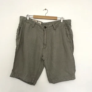 Fat Face Grey Baird McNutt 100% Linen Shorts Size 38 - Picture 1 of 15