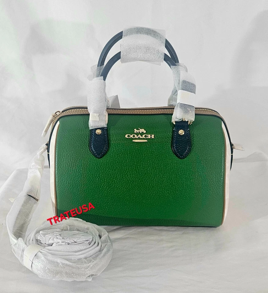 COACH Rowan Satchel Bag In Signature Canvas With Cherry Print CY692