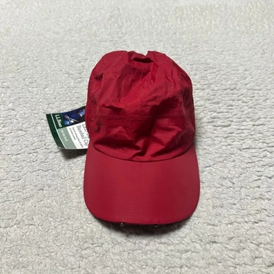 Кепка LL Bean с ремешком сзади красная 5-панельная нейлоновая со светодиодной подсветкой для следопыта рыбалки - Изображение 1 из 4