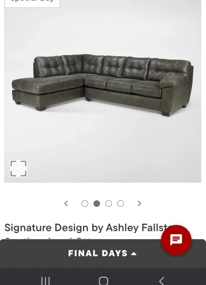 Signature Design By Ashley Seccional, Negro, Asiento 6 Personas Foto 1 de 1