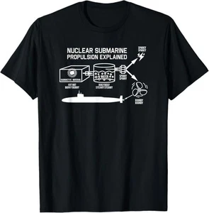 Nuclear Submarine Propulsion Funny Diagram T-Shirt - Picture 1 of 3