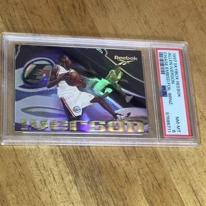 1997 Skybox Reebok HOF ALLEN IVERSON Chase Embossed Foil Bronze PSA 8 NM-MT, AI - Picture 1 of 5