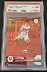 Jamie Leweling /10 Red Topps NOW 73 UEFA Champions League 24/25 PSA 10 Stuttgart - Bild 1 von 1