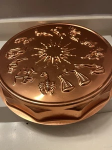 Vtg Zodiac Copper Jello Mold 12 cups dodecagon 12 1/2” shape w/ 12 zodiac signs - Picture 1 of 7