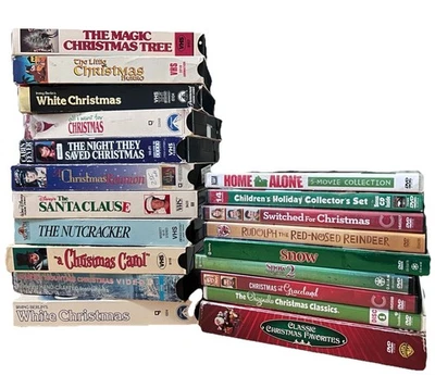 Huge Christmas Movie Bundle Throwback Rare OOP HTF VHS Tapes DVD Lot Must See! - Image 1 of 4