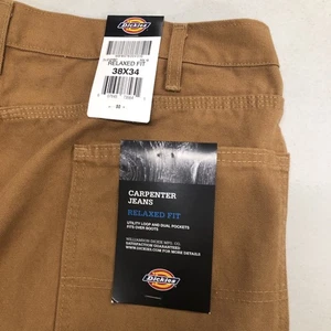 Pantaloni da lavoro uomo Dickies Relaxed Fit tela carpentiere nuovi con etichette tg 38x34 made 2012 - Foto 1 di 10