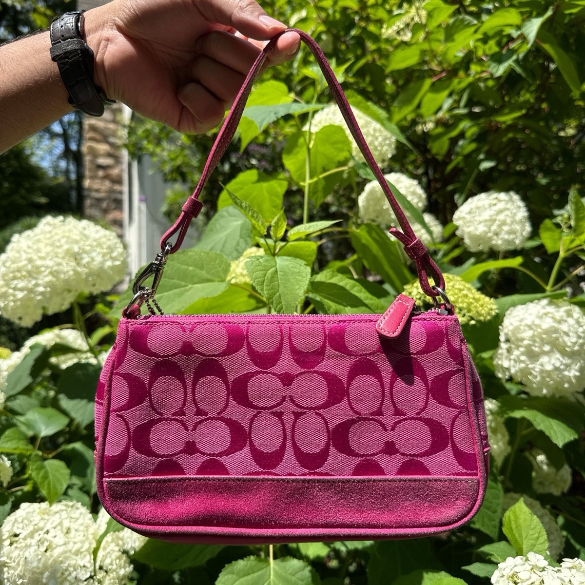 Suede Exterior Shoulder Bag Pink Bags & Handbags for Women