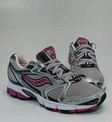 Женские кроссовки Saucony Grid Stratos 5 серебристые розовые спортивные кроссовки размер 9,5 - Изображение 1 из 4
