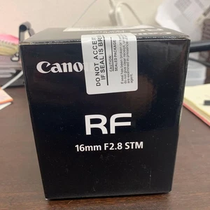 Lente gran angular Canon RF 16mm F2 8 STM para Canon EOS R Series Compact - Imagen 1 de 3