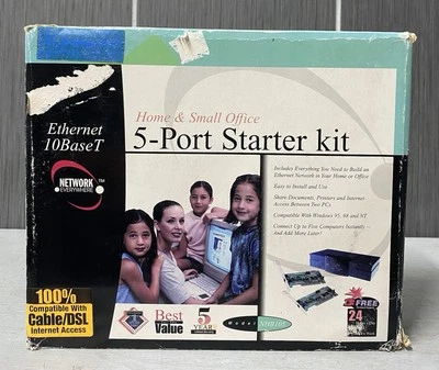 LINKSYS Ethernet 10BaseT Fast Ethernet (NH105) 5-Ports External Hub Kit Open Box - Image 1 of 4