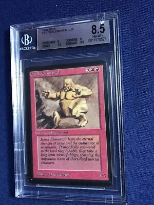 MTG BETA U R Earth Elemental BGS 8.5 NM-MT+ (GEM edges/surface, Mint corn) 1993 - Image 1 of 2
