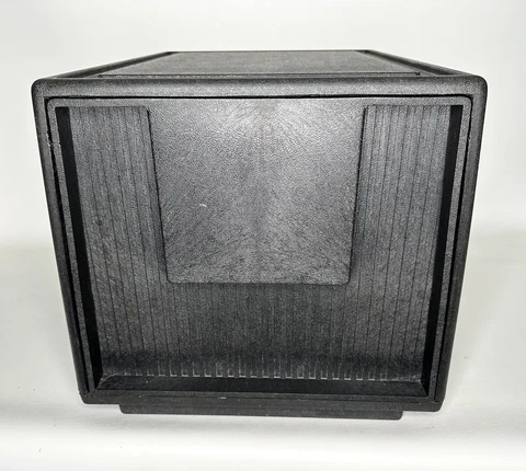 Vintage Mid Century Stackable Plastic File Cabinet Tuf-file by Staco Black Cover