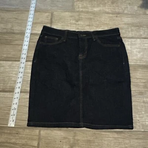 Old Navy Denim Jean Blue Size 8 Regular Boho Tiered Skirt Soft Stretch Lot R - Picture 1 of 3