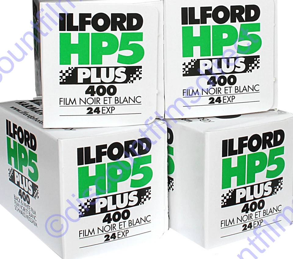 4 x ILFORD HP5 400 35mm 24exp CHEAP BLACK & WHITE CAMERA FILM -  POST FREE - Image 1 of 1