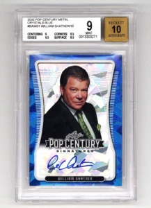 WILLIAM SHATNER 2020 Pop Century Metal /10 BGS 9 Crystals Blue Auto Star Trek - Picture 1 of 2