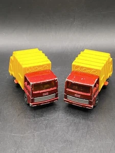 Vintage 1979 Matchbox Lesney Superfast #36 Refuse Garbage Truck Lot Of 2 - Picture 1 of 6