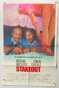 STAKEOUT Original 1. Film Poster Richard Dreyfuss Emilio Estevez Action-Komödie - Bild 1 von 1