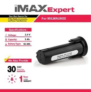 Batería 2.4V 3Ah NiMh para Milwaukee 48-11-0100 6538-1 6539-1 6539-6 6540-1 - Imagen 1 de 5