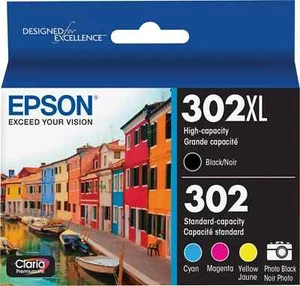 Genuine Epson 302XL High-Yield Black Colors Ink Cartridge XP-6000 XP-6100 - Picture 1 of 7