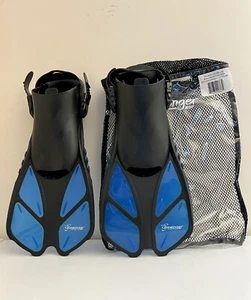 Seavenger Blue Snorkel Swimming Fins Mesh Bag Set Combo Adult Unisex Size L/XL - Picture 1 of 10
