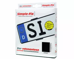 2 x Kennzeichenhalter Rahmenlose Nummernschildhalter Set Kfz SIMPLE FIX UTSCH - Bild 1 von 6