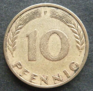 BRD, 10 Pfennig 1950 F, Jä. Nr. 383, ss - Bild 1 von 2