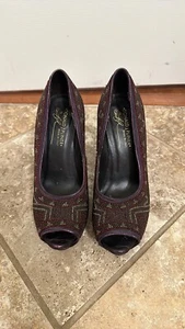 Donald J Pliner Lila Perlen Made in Italy Absatz Gr. 7.5 - Bild 1 von 11