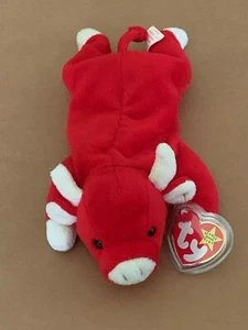 TY Beanie Baby - Original Snort (style 4002) - Red, Bull - Retired - Picture 1 of 3