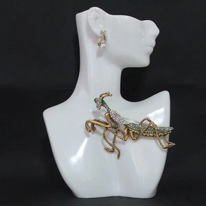 Heavy Industry Praying Mantis Brooch Hot Insect Animal Clothing Accessories - Picture 1 of 12