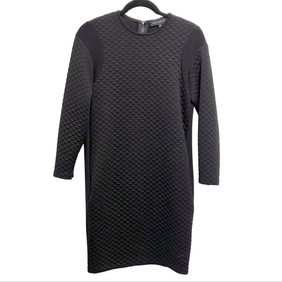 Rosa Tartán Negro Manga Larga Hasta la Rodilla Vestido Mujer Talla Pequeña Petite” Foto 1 de 4